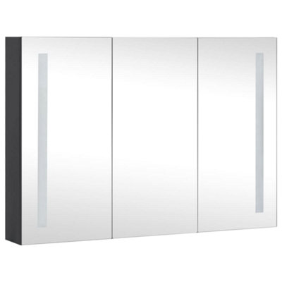 Berkfield LED Bathroom Mirror Cabinet 89x14x62 cm