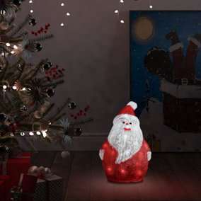 Berkfield LED Christmas Acrylic Santa Figure Indoor and Outdoor 28cm