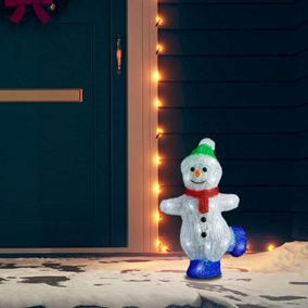 Berkfield LED Christmas Acrylic Snowman Figure Indoor and Outdoor 30cm