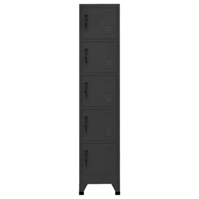 Berkfield Locker Cabinet Anthracite 38x40x180 cm Steel
