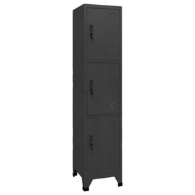 Berkfield Locker Cabinet Anthracite 38x45x180 cm Steel
