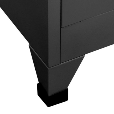 Berkfield Locker Cabinet Anthracite 90x40x180 cm Steel