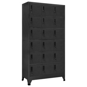 Berkfield Locker Cabinet Anthracite 90x40x180 cm Steel