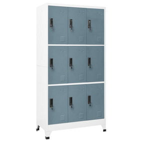 Berkfield Locker Cabinet Light Grey and Dark Grey 90x45x180 cm Steel