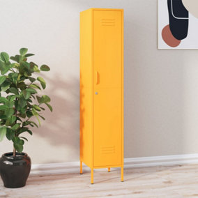 Berkfield Locker Cabinet Mustard Yellow 35x46x180 cm Steel