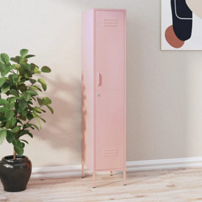 Berkfield Locker Cabinet Pink 35x46x180 cm Steel