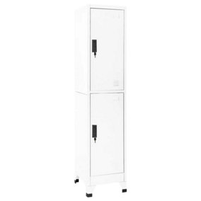 Berkfield Locker Cabinet White 38x45x180 cm Steel