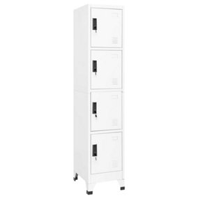 Berkfield Locker Cabinet White 38x45x180 cm Steel