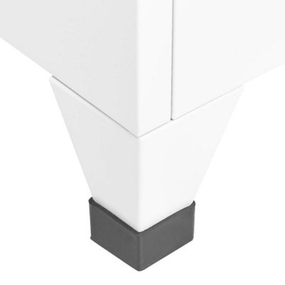 Berkfield Locker Cabinet White 90x45x180 cm Steel