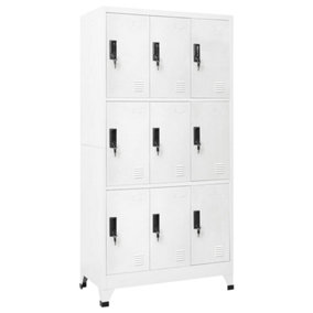 Berkfield Locker Cabinet White 90x45x180 cm Steel