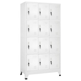 Berkfield Locker Cabinet with 12 Compartments 90x45x180 cm