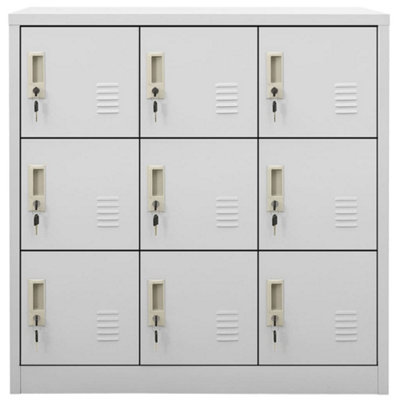 Berkfield Locker Cabinets 2 pcs Light Grey 90x45x92.5 cm Steel