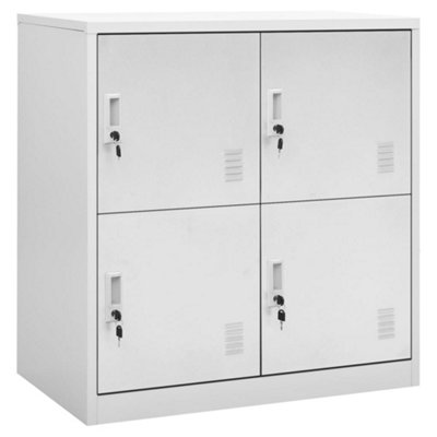 Berkfield Locker Cabinets 5 pcs Light Grey 90x45x92.5 cm Steel