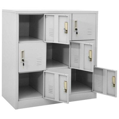 Berkfield Locker Cabinets 5 pcs Light Grey 90x45x92.5 cm Steel