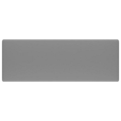 Berkfield Luxury Basin Overflow Square Matt Light Grey 41x41 cm Ceramic