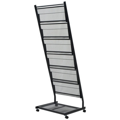 Berkfield Magazine Rack 47.5x43x133 cm Black A4