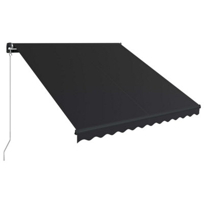 Berkfield Manual Retractable Awning 300x250 cm Anthracite