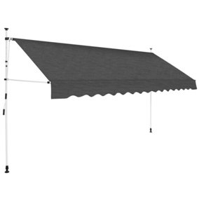 Berkfield Manual Retractable Awning 350 cm Anthracite