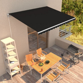 Berkfield Manual Retractable Awning 400x300 cm Anthracite
