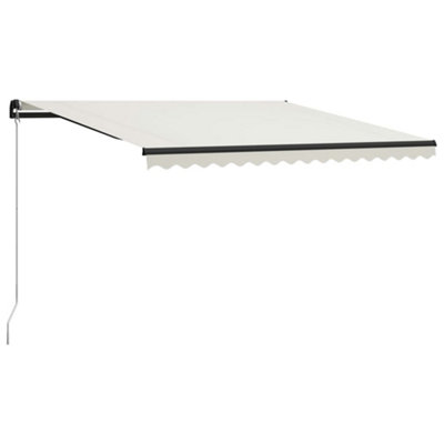 Berkfield Manual Retractable Awning 400x300 cm Cream