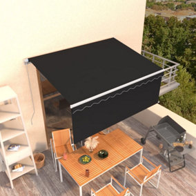 Berkfield Manual Retractable Awning with Blind 3x2.5m Anthracite