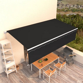 Berkfield Manual Retractable Awning with Blind 6x3m Anthracite