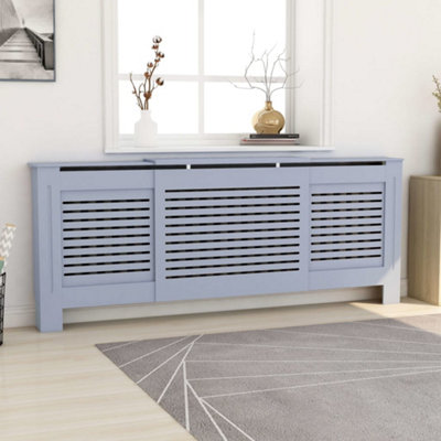 Berkfield MDF Radiator Cover Grey 205 cm