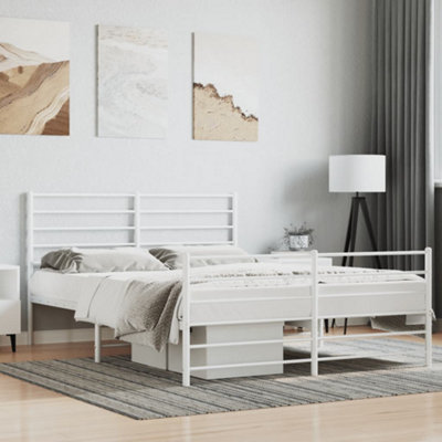 White king size store headboard and footboard