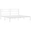 Berkfield Metal Bed Frame with Headboard White Super King Size