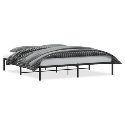 Berkfield Metal Bed Frame without Mattress Black 193x203cm