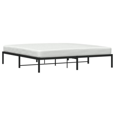 Berkfield Metal Bed Frame without Mattress Black 193x203cm