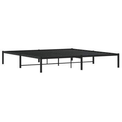 Berkfield Metal Bed Frame without Mattress Black 193x203cm