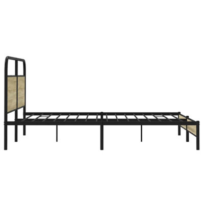 Berkfield Metal Bed Frame without Mattress Sonoma Oak 183x213 cm