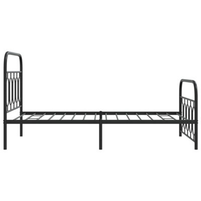 Berkfield Metal Bed Frame without Mattress with Footboard Black 100x190cm