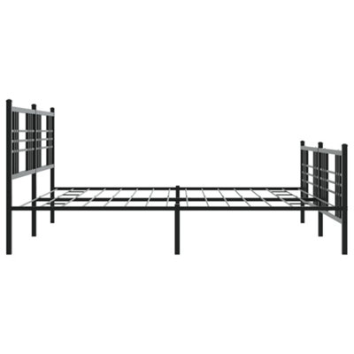 Berkfield Metal Bed Frame without Mattress with Footboard Black 183x213cm