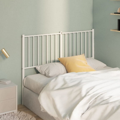 Berkfield Metal Headboard White 120 cm DIY at B&Q