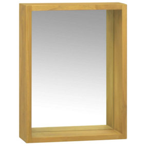 Berkfield Mirror Cabinet 30x10x40 cm Solid Wood Teak
