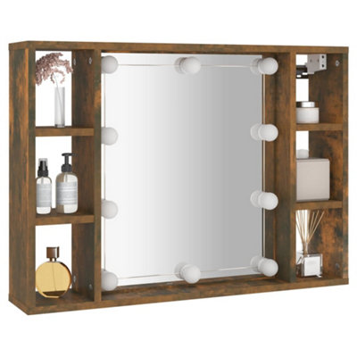 Vanity mirror cabinet with side deals pullouts