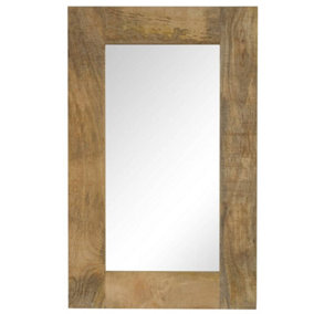Berkfield Mirror Solid Mango Wood 50x80 cm