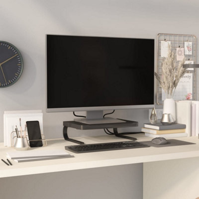 Berkfield Monitor Stand Black 37x28x11.5 cm