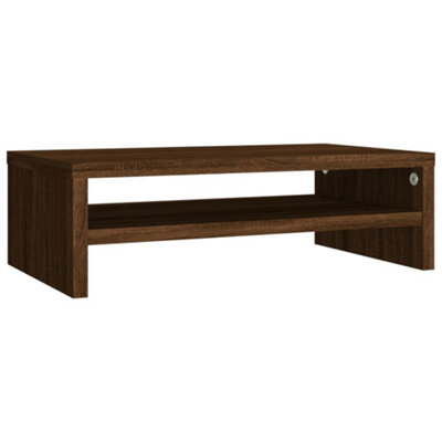 Berkfield Monitor Stand Brown Oak 42x24x13 cm Engineered Wood