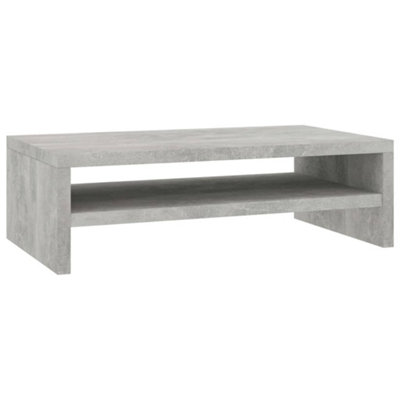 Berkfield Monitor Stand Concrete Grey 42x24x13 cm Engineered Wood