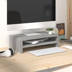 Berkfield Monitor Stand Grey Sonoma 42x24x13 cm Engineered Wood