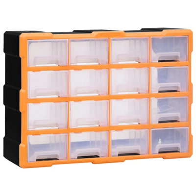 Berkfield Multi-drawer Organiser with 16 Middle Drawers 52x16x37 cm