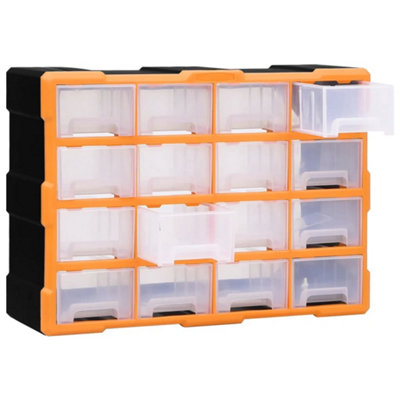 Berkfield Multi-drawer Organiser with 16 Middle Drawers 52x16x37 cm
