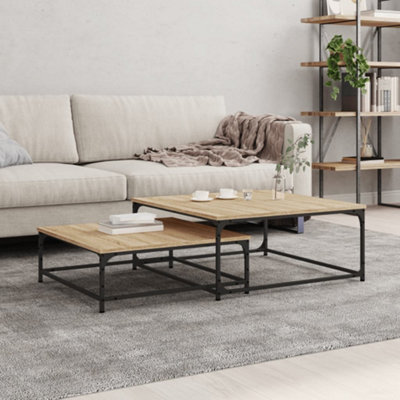 Berkfield Nesting Coffee Tables 2 pcs Sonoma Oak Engineered Wood