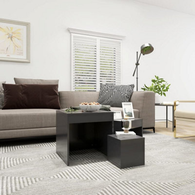 Berkfield Nesting Tables 3 pcs Grey Engineered Wood