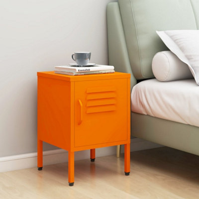 Berkfield Nightstand Orange 35x35x51 cm Steel