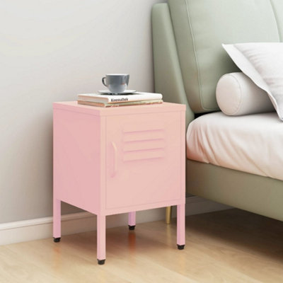 Berkfield Nightstand Pink 35x35x51 cm Steel
