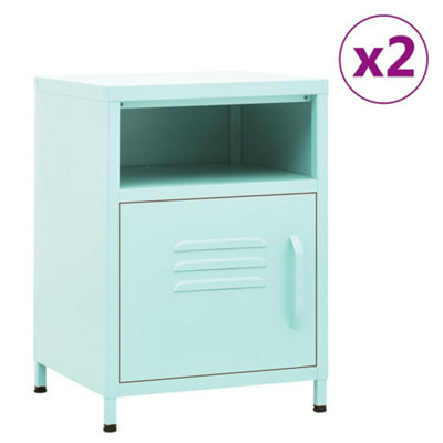 Berkfield Nightstands 2 pcs Mint 35x35x51 cm Steel